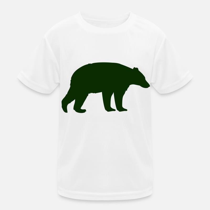 bär - Kinder Funktions-T-Shirt - Weiß