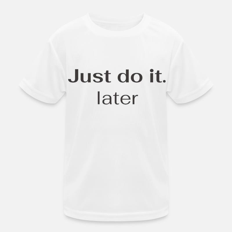 later - Kids Functional T-Shirt - white