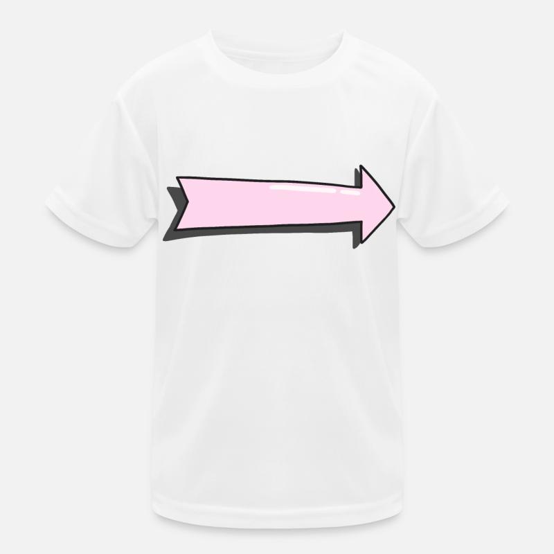 Pfeil pastell rosa mit Schatten Kinder Funktions-T-Shirt