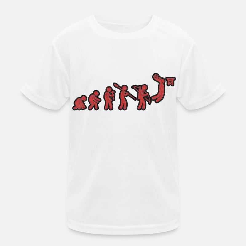 Evolution Basket-ball Rouge Grunge T-shirt sport Enfant