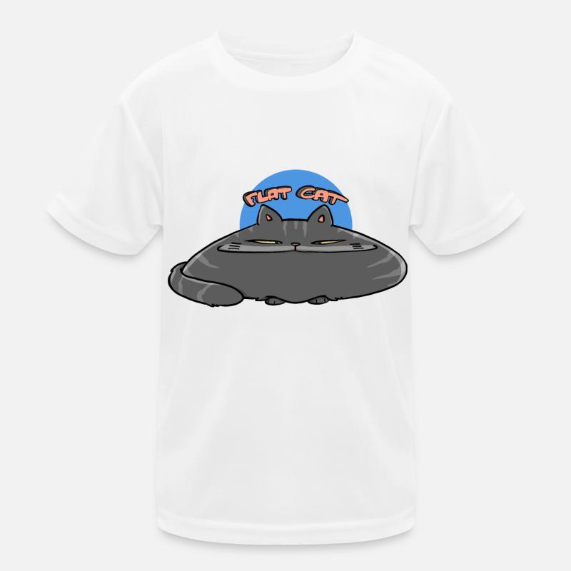 Flat Cat Kids Functional T-Shirt