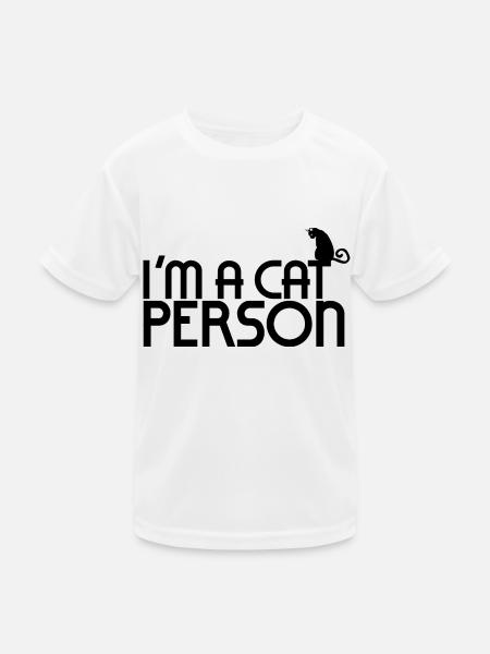 I'm a cat person - Kids Functional T-Shirt - white - Front