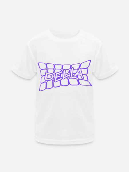Nom : Delia - T-shirt sport Enfant - blanc - Devant