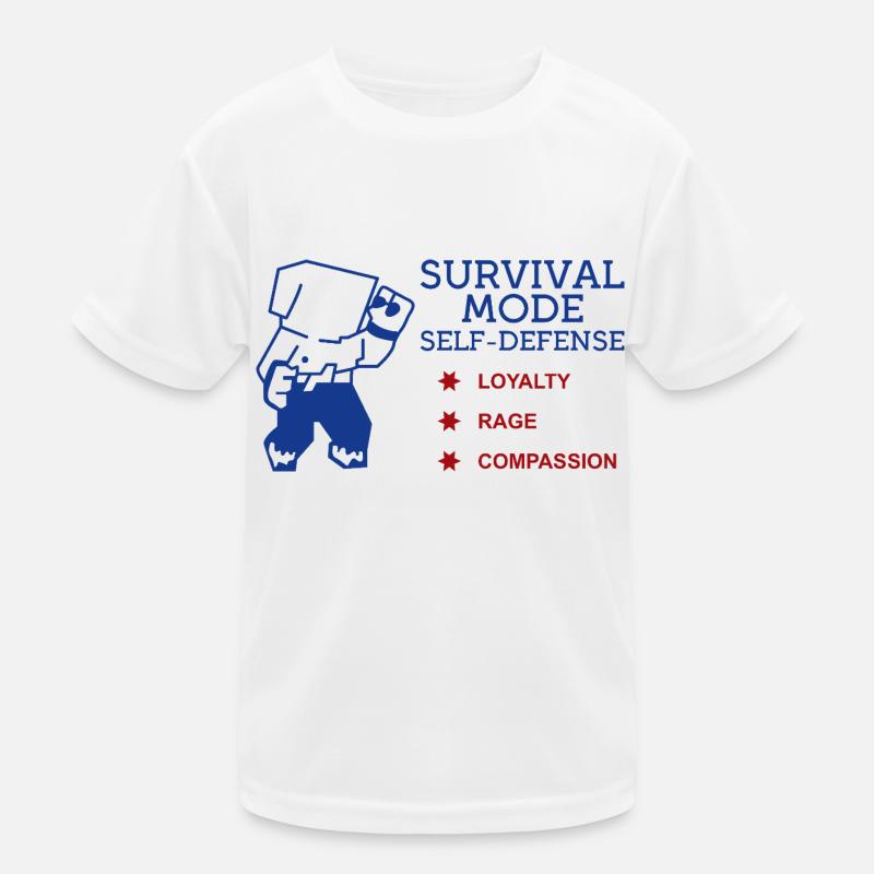 Überlebensmodus Selbstverteidigung Kinder Funktions-T-Shirt