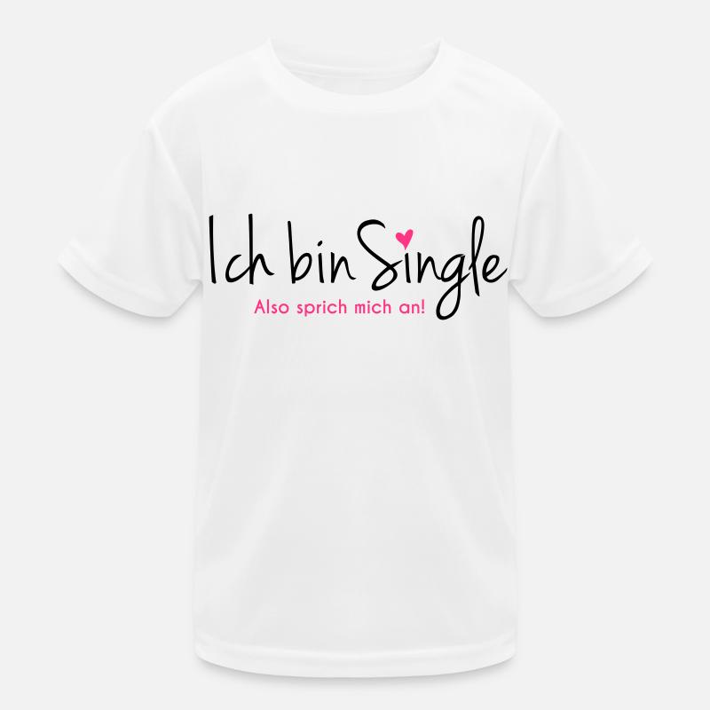 single - Kinder Funktions-T-Shirt - Weiß