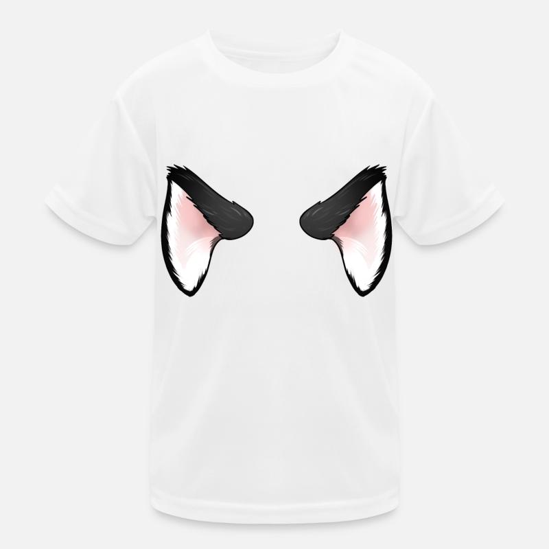 Oreilles de chat noir T-shirt sport Enfant
