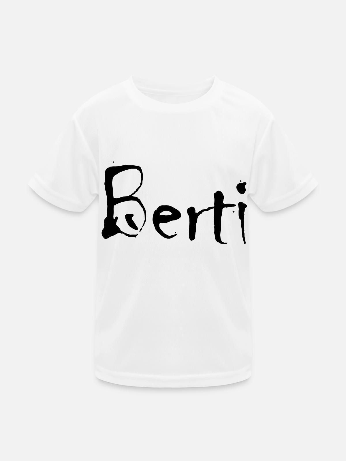 berti - Kinder Funktions-T-Shirt - Weiß - Vorne