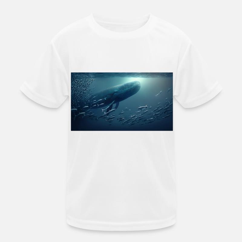 Whale and fish Kids Functional T-Shirt