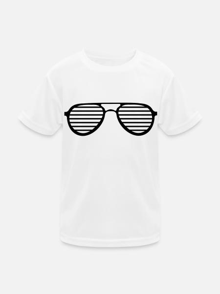 sunglasses - Kids Functional T-Shirt - white - Front
