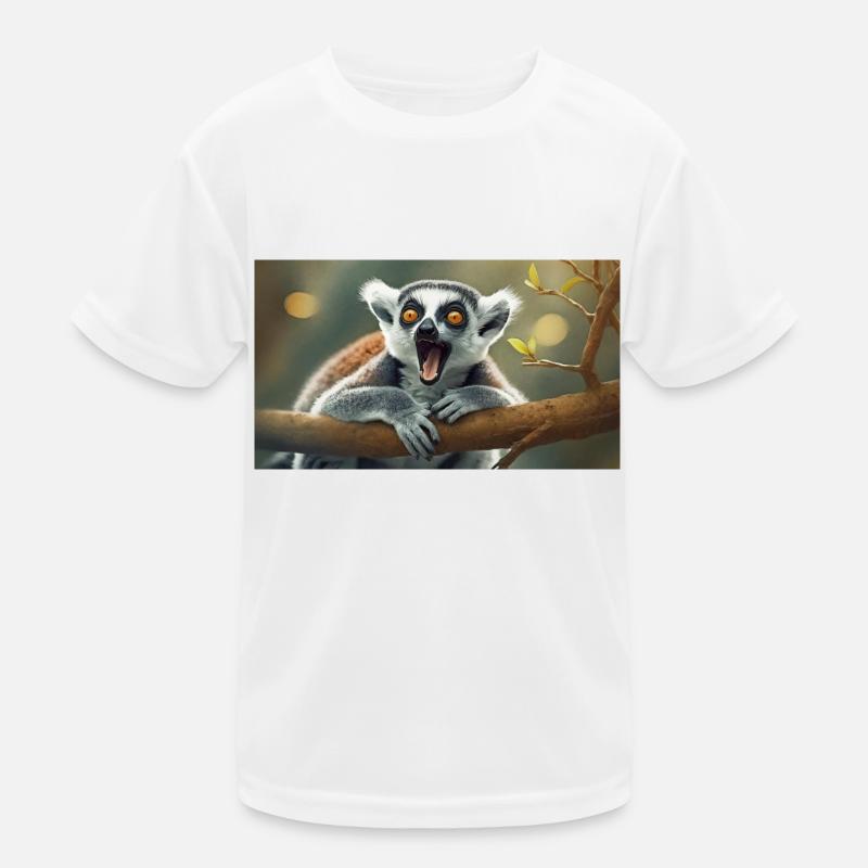 Cute animals chilling – ring-tailed lemur Kids Functional T-Shirt