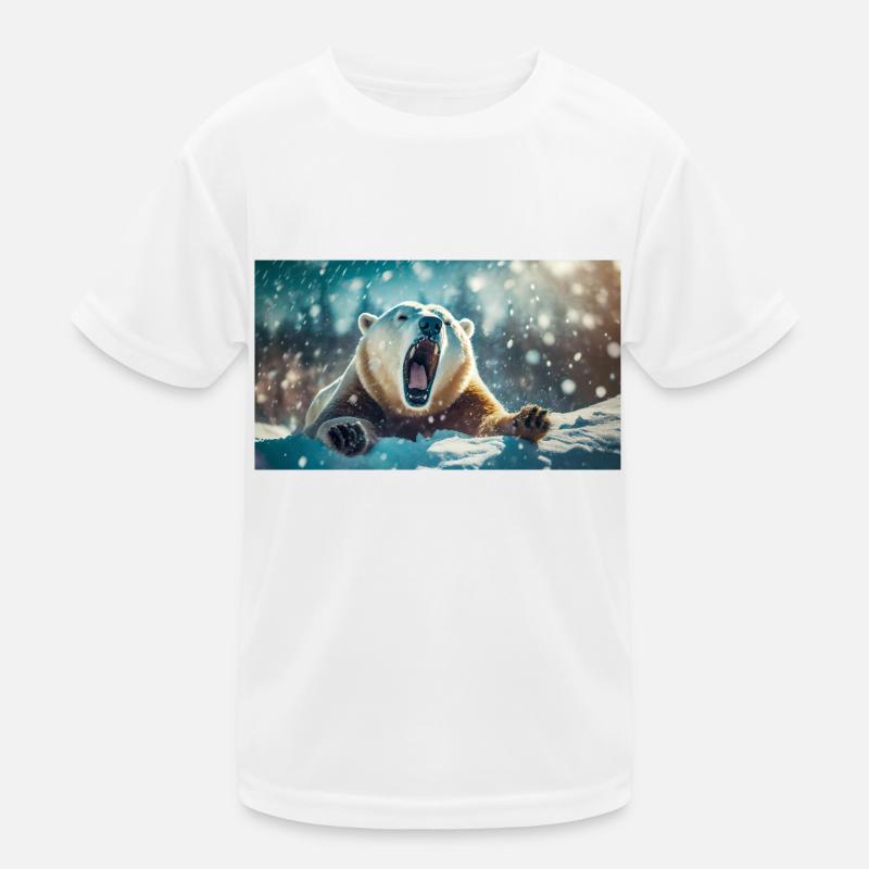 Cute animals chilling – polar bear Kids Functional T-Shirt