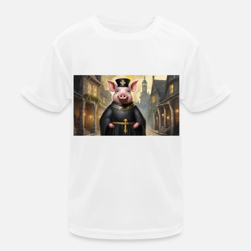 Pun ambiguous german expression – Schweinepriester Kids Functional T-Shirt