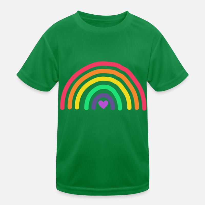 Rainbow Glitter Kids Functional T-Shirt