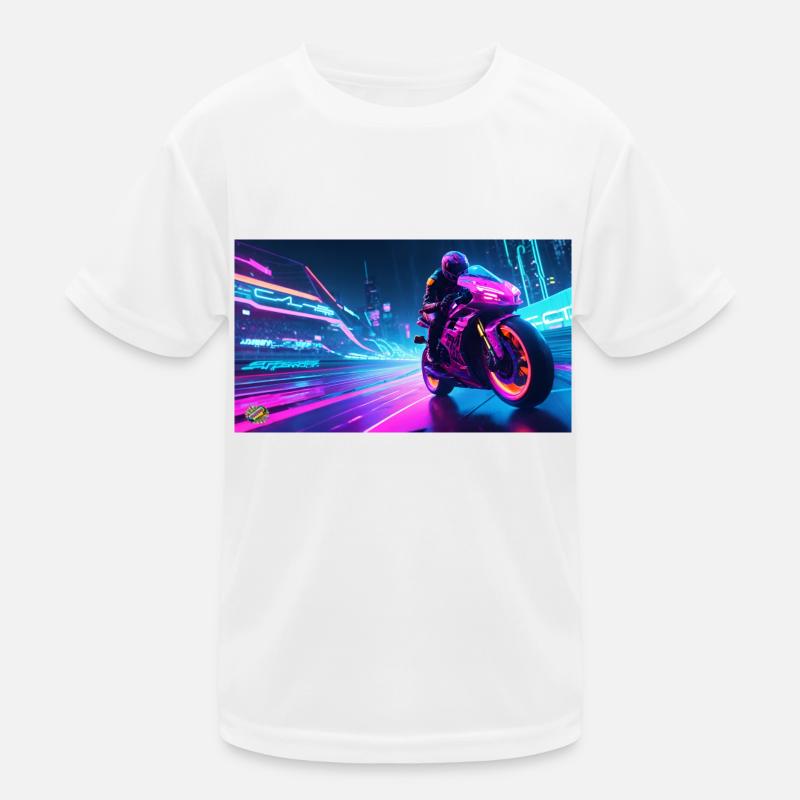 Motorcycle Cyber Kids Functional T-Shirt