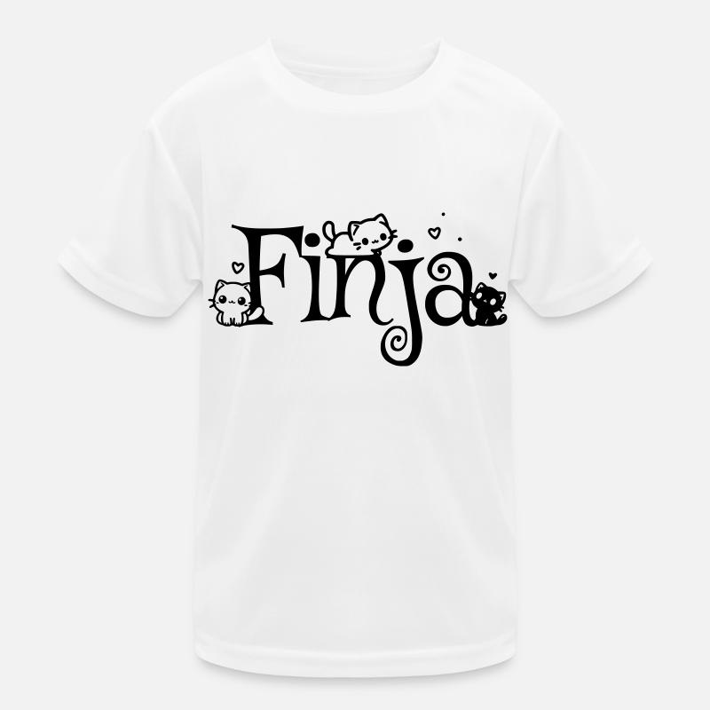 Finja Name First Name Kitten Name Kids Functional T-Shirt