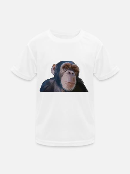 Cute monkey - Kids Functional T-Shirt - white