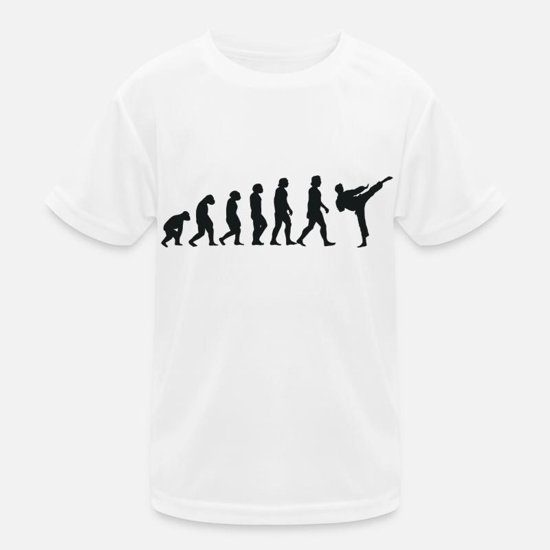 Evolution of Karate Kinder Funktions-T-Shirt
