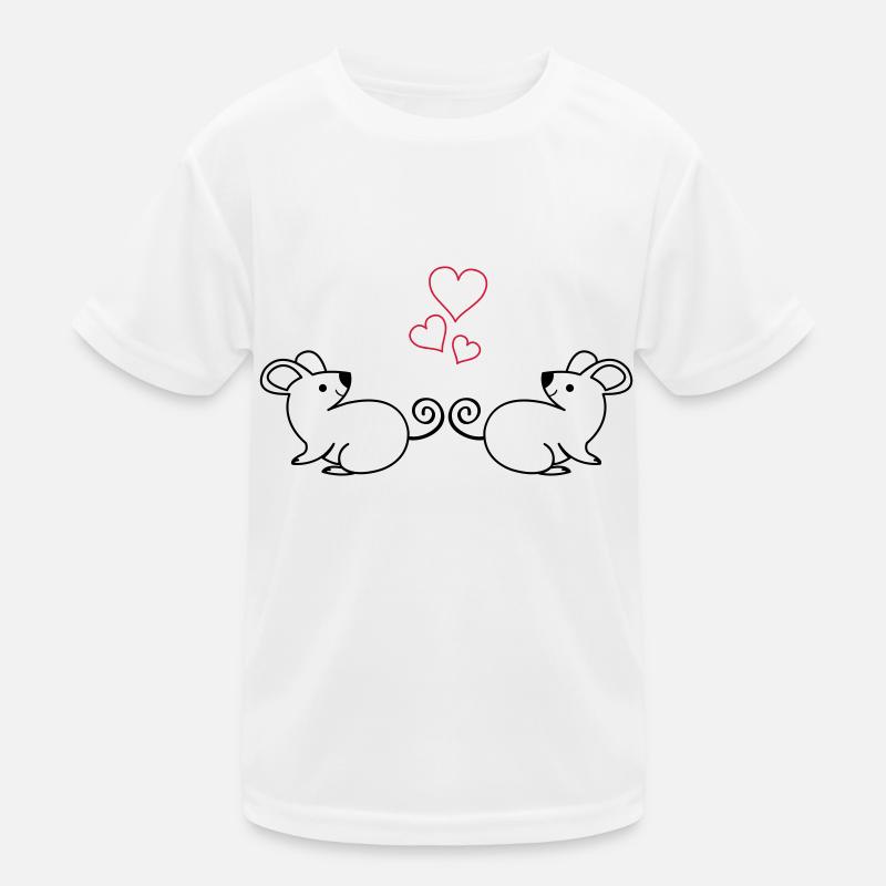 Mäuse Verliebt Kinder Funktions-T-Shirt