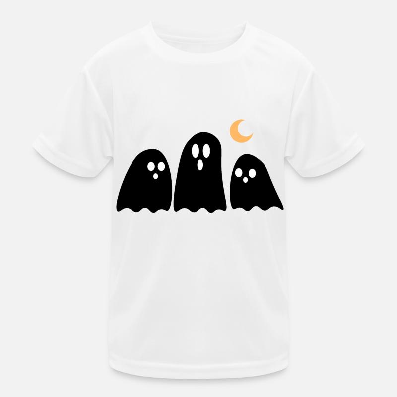 Halloween Ghosts Black Kids Functional T-Shirt