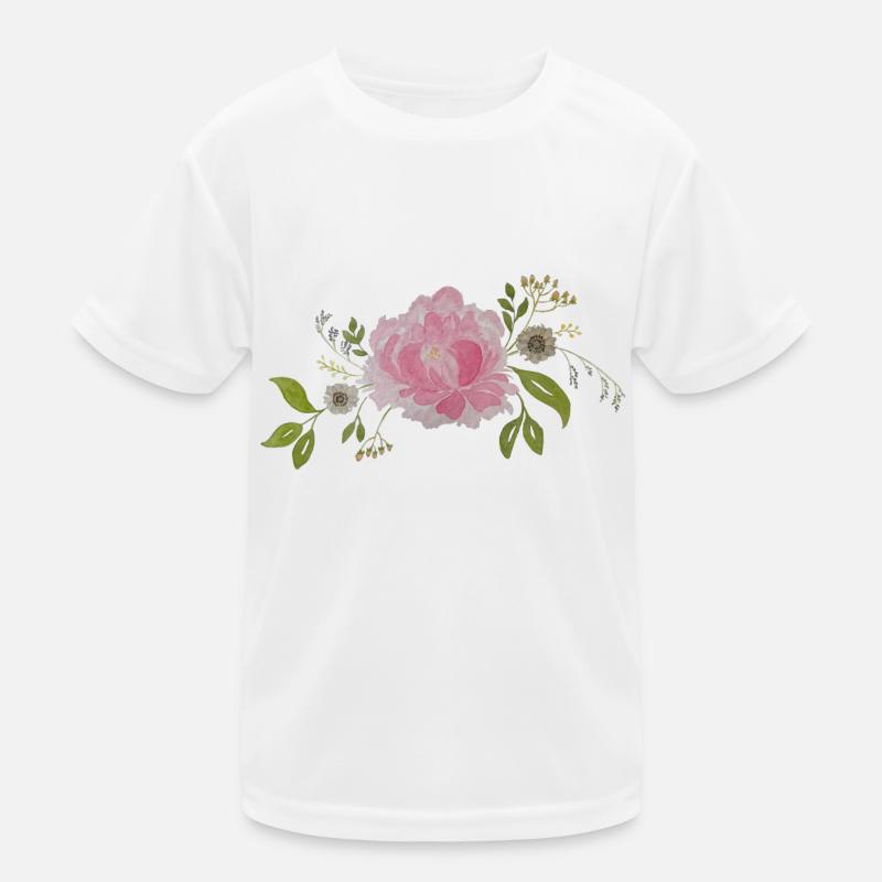 composition florale horizontale T-shirt sport Enfant