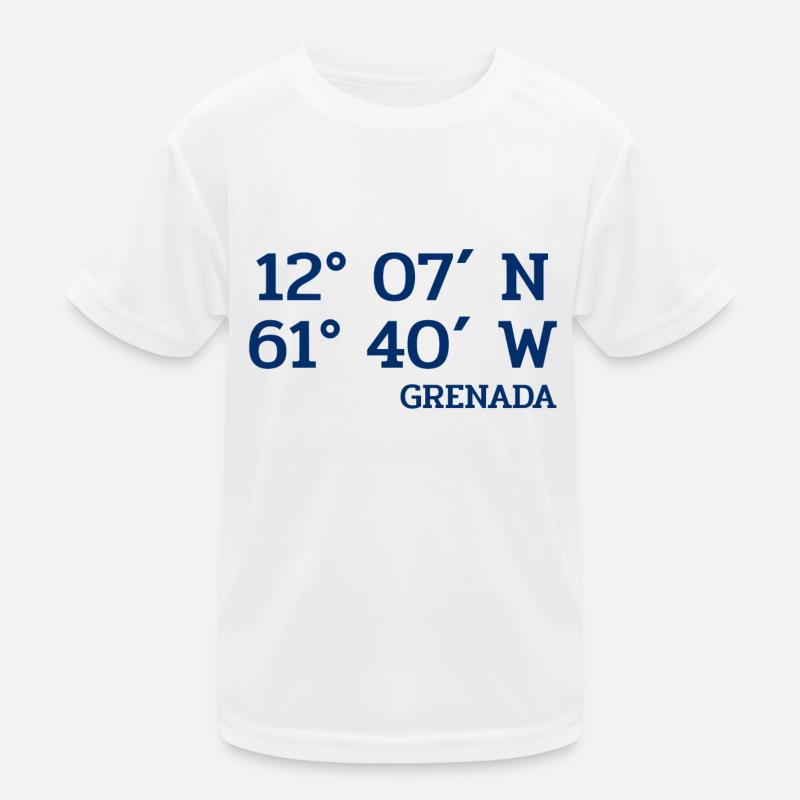 Grenada Coordinates - Koordinaten - Karibik Kinder Funktions-T-Shirt