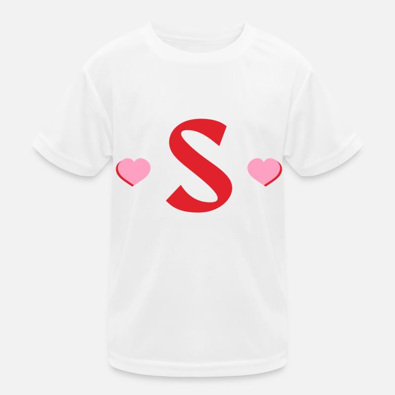 Buchstaben s rote Herzen Kinder Funktions-T-Shirt
