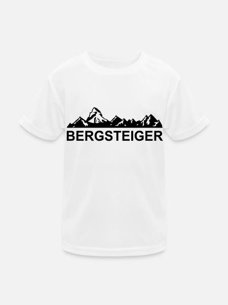 bergsteiger - Kinder Funktions-T-Shirt - Weiß - Vorne