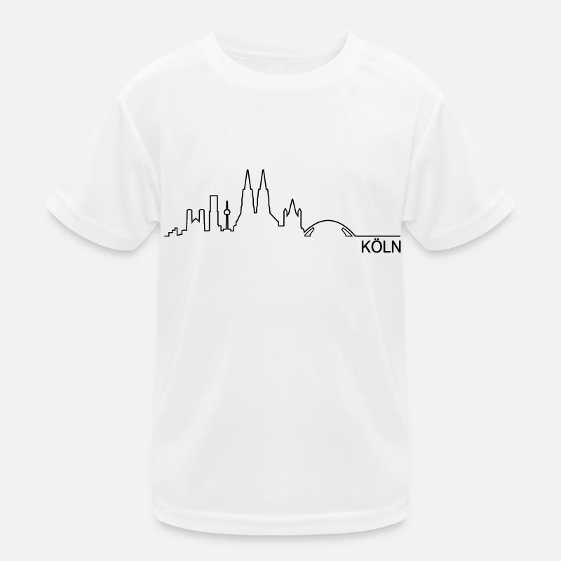 Skyline Köln Linie Kinder Funktions-T-Shirt