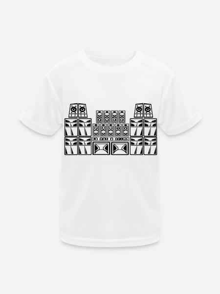 free party sound system - Kinder Funktions-T-Shirt - Weiß - Vorne