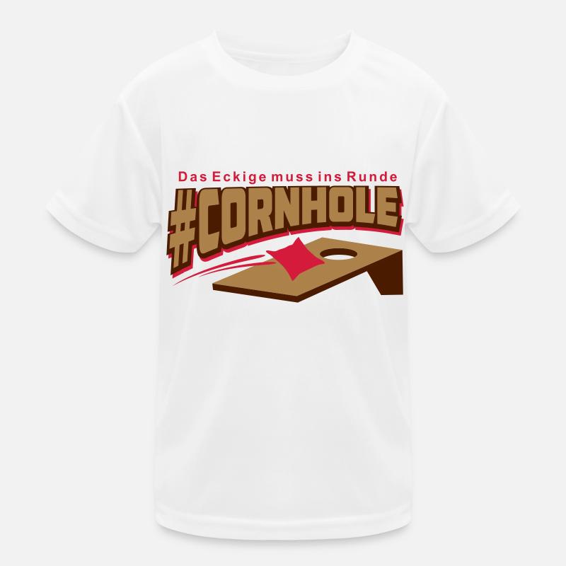 Cornhole - das Eckige muss ins Runde Kinder Funktions-T-Shirt