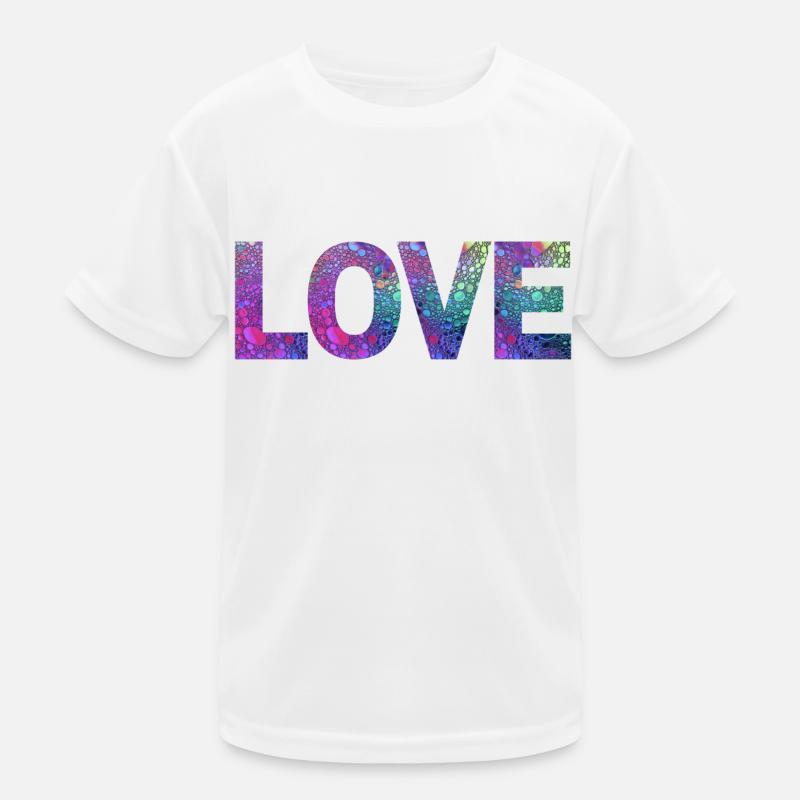 Liebe - Kinder Funktions-T-Shirt - Weiß