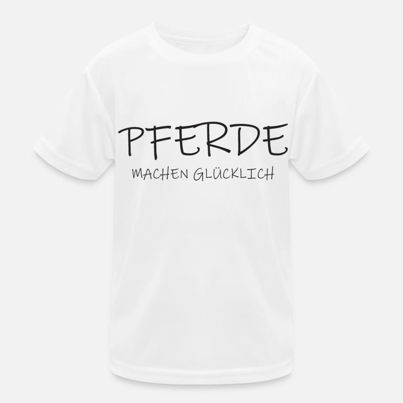 Pferde machen glücklich Kinder Funktions-T-Shirt