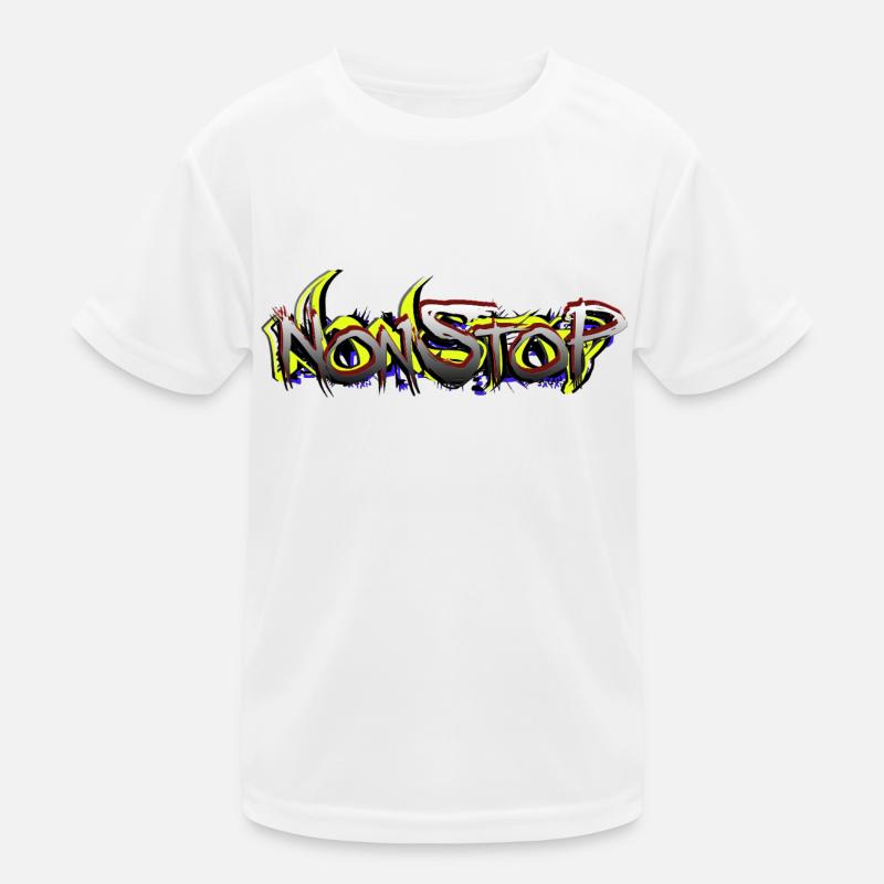 NonStoP RAPpresent LoGo - Kinder Funktions-T-Shirt - Weiß