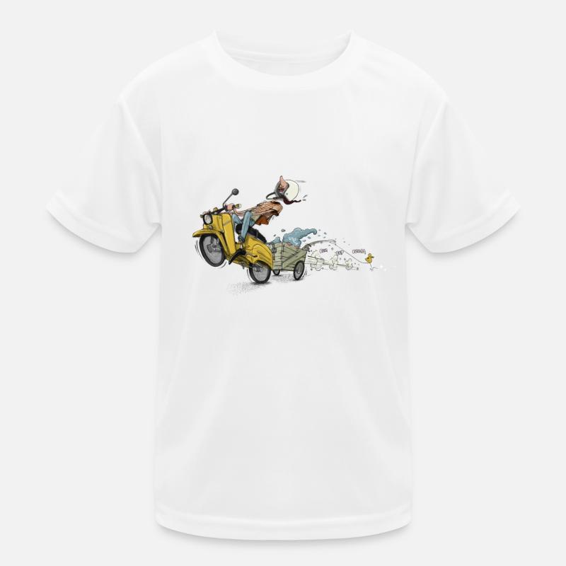 Simson Schwalbe DDR Ostalgie - Kinder Funktions-T-Shirt - Weiß
