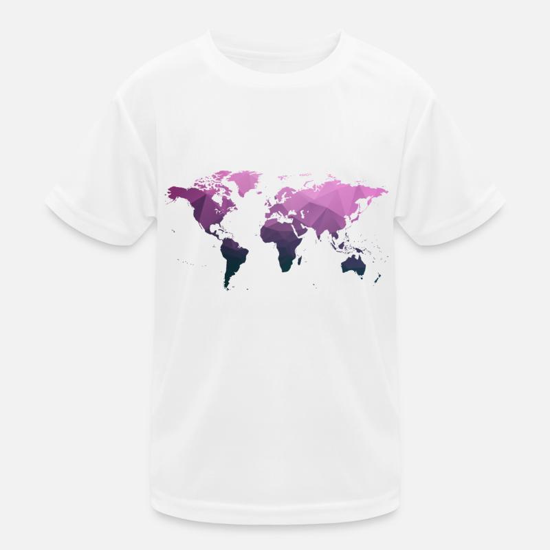World map "Triangle" Kids Functional T-Shirt