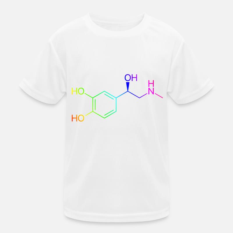 Adrenalin Molekül - Regenbogenfarben Kinder Funktions-T-Shirt