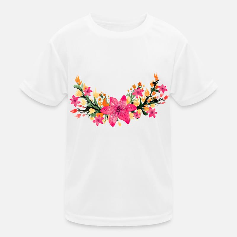 Blume Kinder Funktions-T-Shirt