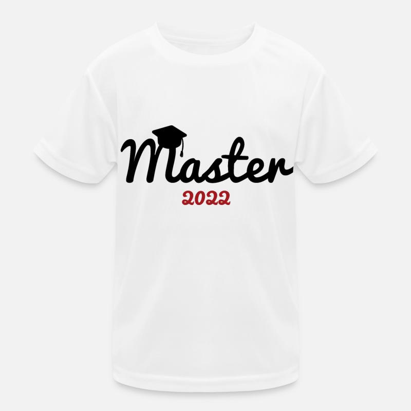 Master Hut 2022 Abschluss Mastertitel Student Kinder Funktions-T-Shirt