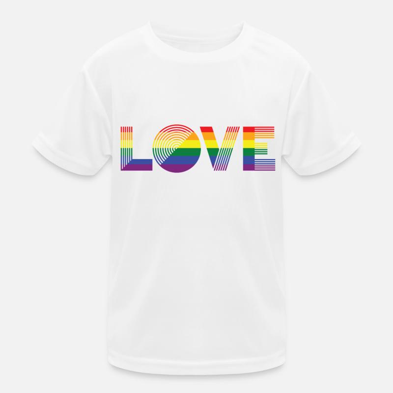 DRAPEAU LOVE Pride T-shirt sport Enfant