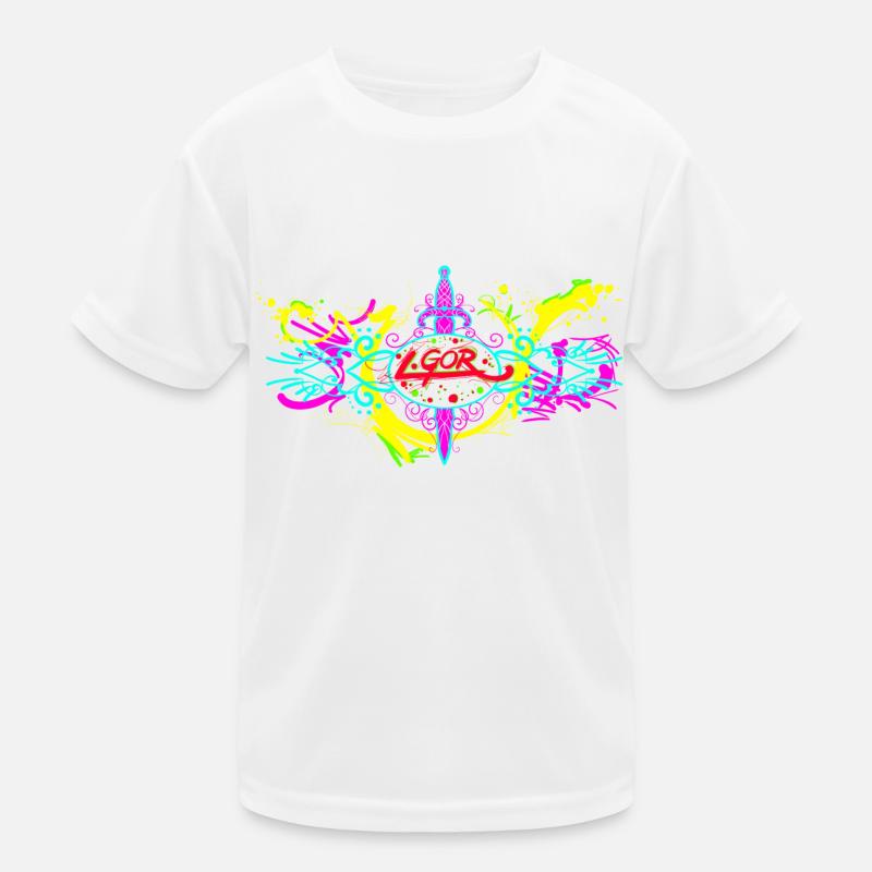 L.Gor Dolch Farbklecks Kinder Funktions-T-Shirt