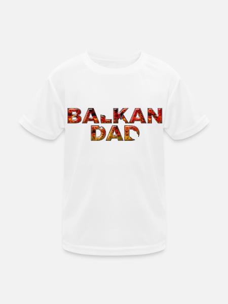 Balkan, Bosnien, Serbien, Kroatien, Jugoslawien, Mazedonien - Kinder Funktions-T-Shirt - Weiß - Vorne