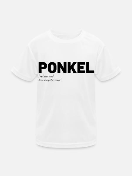 Ponkel Patenonkel Onkel - Kinder Funktions-T-Shirt - Weiß