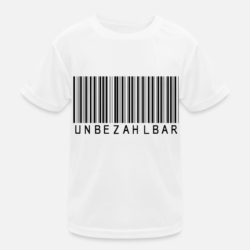 Barcode "Priceless" black Kids Functional T-Shirt