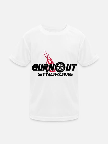 Burnout syndrome - Kinder Funktions-T-Shirt - Weiß - Vorne