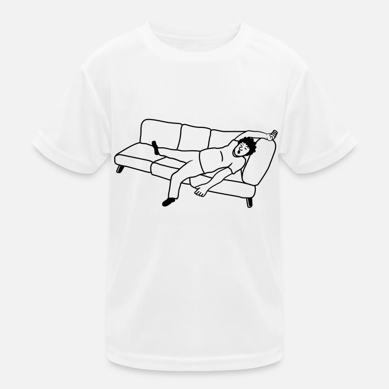 Couch Schlafender Mann Kinder Funktions-T-Shirt