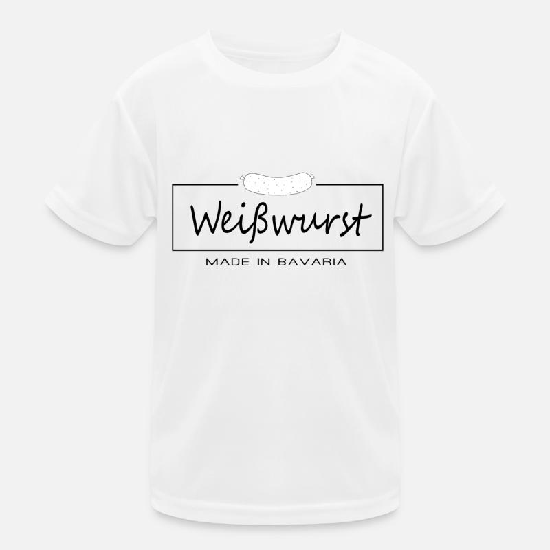 Weißwurst Made in Bavaria Kinder Funktions-T-Shirt