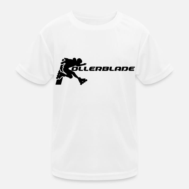 rollerblader silhouette black Kids Functional T-Shirt