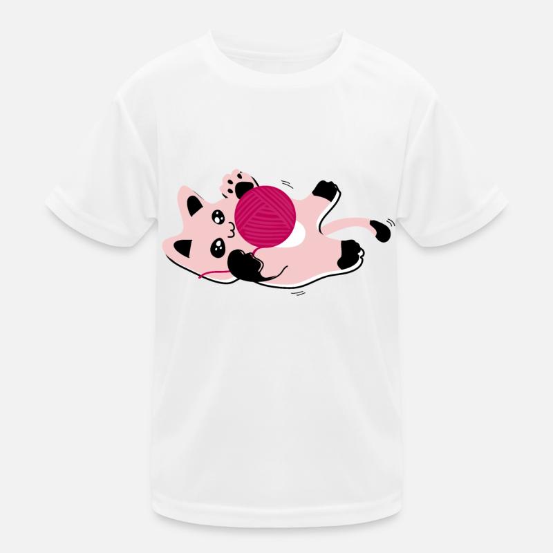 CAT PLAYING Kids Functional T-Shirt