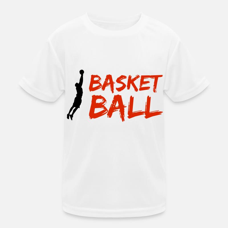 basketballer silhouette Kinder Funktions-T-Shirt