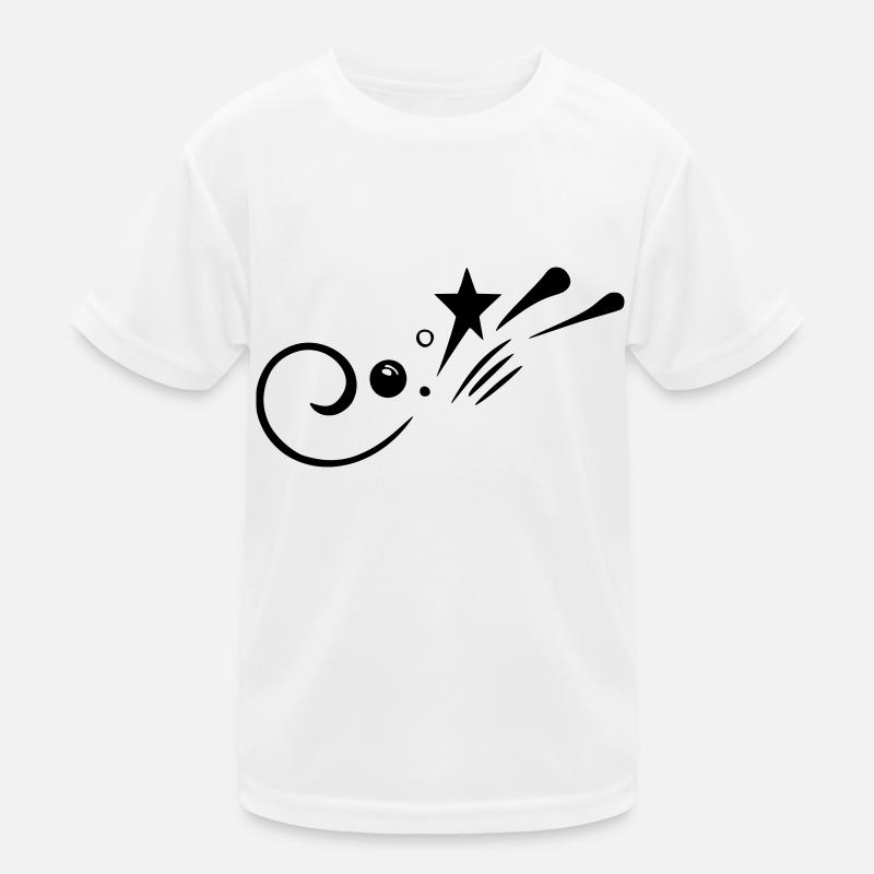 Schnörkel Sternschnuppe Kinder Funktions-T-Shirt